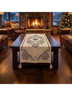 Hakiki %100 El Işçiliği Kastamonu Taş Baskı Runner 45X100 cm