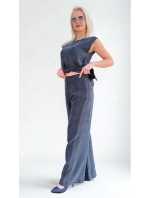 Unique Simli Cupra Kumaş Bluz