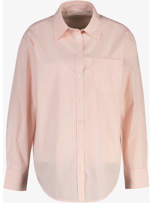 Gant Kadın Pembe Relaxed Fit Çizgili Gömlek 4300609.647