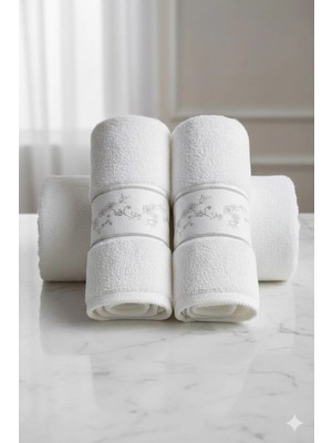 Özdilek Danıela Beyaz 2li Ktl Havlu Nakışlı-2 Açık Sım