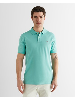 Gant Erkek Mavi Regular Fit Logolu Polo Yaka T-Shirt 2210.323
