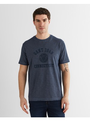 Gant Erkek Lacivert Baskılı Kısa Kollu T-Shirt 2003410.433