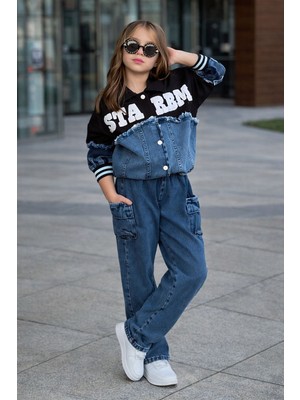 Yiğit Butik Kız Çocuk Denim Ceket Pantolon Takım – Spor Şık Kombin