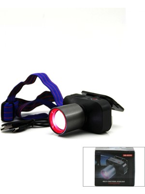 MiraLive Şarjlı 30W Kafa Lambası Fener 1 LED USB - Type-C Kademe Işık Ayarı - Flaşör (4887)