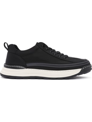 Derimod Erkek Siyah Bağcıklı Kalın Tabanlı Kumaş Sneaker 26SFD69386F
