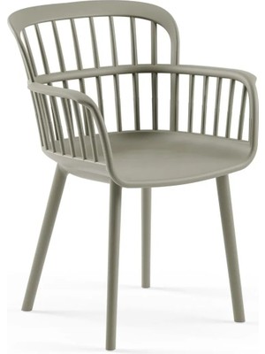 Tilia Eva-P Polipropilen Kollu Sandalye Çimento Gri - Bahçe, Balkon, Dış Mekan, Kafe, Restoran İçin