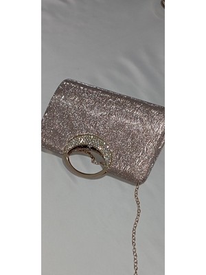 Şarra Gossi Bilezikli Gold Abiye Çanta  Gece Çantası