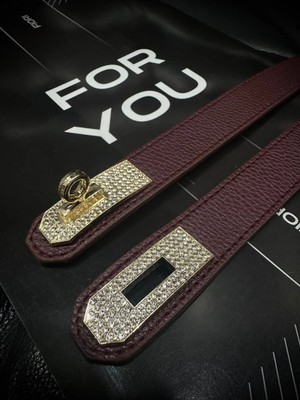 Fiori Kilit Tokalı Taşlı Ince Lastikli Kadın Pantolon Kemeri, Ceket Kemeri, Gömlek Kemeri, Elbise Kemeri