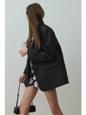 Suud Collection Siyah Harlan Blazer Ceket