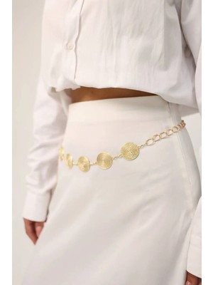 Fiori Zincir Detaylı Kadın Bel Zinciri Bel Kemeri,elbise Kemeri,etek Kemeri,pantolon Kemeri