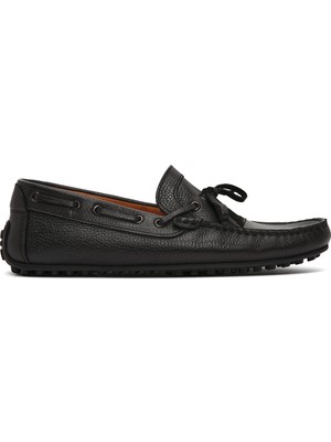 Derimod Erkek Siyah Püsküllü Deri Loafer 26SFD7548FT
