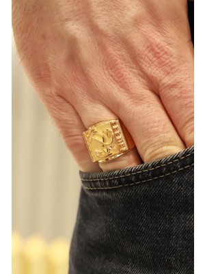 Aydın Kuyumculuk 14 Ayar Altın,gemici Çapalı Erkek Yüzüğü AGYZK303