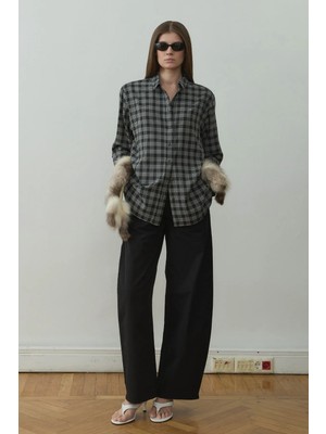 Suud Collection Füme Slone Ekose Gömlek