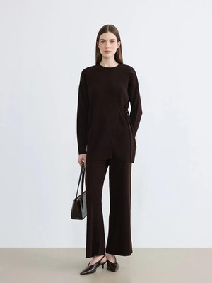 LC Waikiki Beli Lastikli Geniş Paça Kadın Triko Pantolon  (S6)