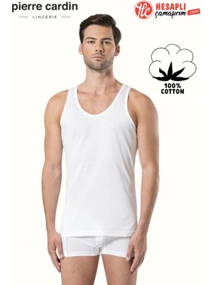 Pierre Cardin Premium Erkek %100 Pamuklu Rahat Ter Emen Gündelik, Damat Çeyiz Kutulu Tek Atlet