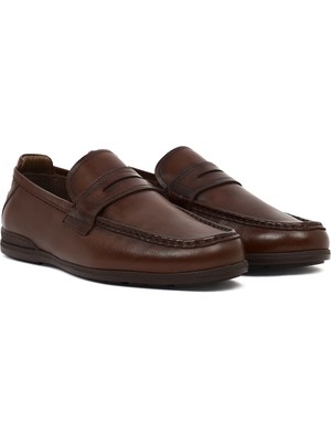 Derimod Erkek Kahverengi Deri Casual Loafer 26SFD602018