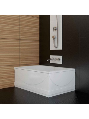 Sırduş 130X70X55 Düz Küvet, Beyaz