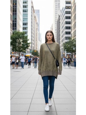 Nuss 3013 Jakar Detay Tunik Haki