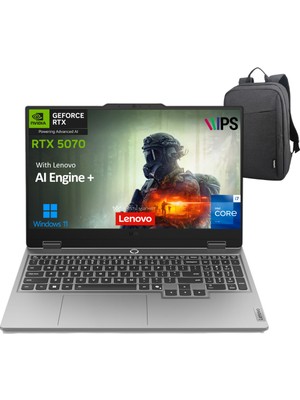 Lenovo Loq I7-13650HX 64GB 1tb SSD 15.6" Fhd 144Hz Rtx 5070 8gb Gddr7 WIN11 Pro 83JE00D0TR P11 (Yapay Zeka Destekli) Lenovo Çanta Hediyeli