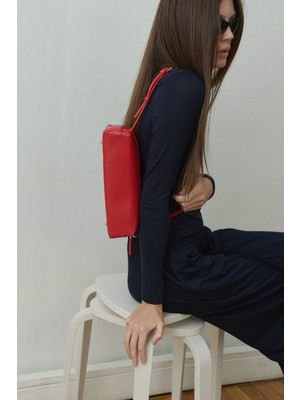 Suud Collection Kırmızı Mervie Baget Çanta