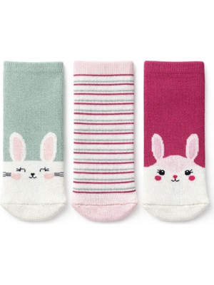 Solde 3'lü Hayvan Figürlü Bebek Çorap Seti– Sevimli ve Yumuşak Tasarım / Son Adetler