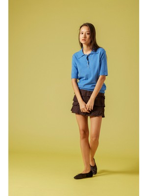 Nisan Triko Kısa Kol Polo Yaka Kazak