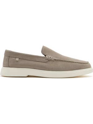Derimod Erkek Bej Süet Deri Casual Loafer 26SFD707610