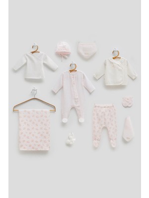 Caramell Only Flowers Müslin 10LU Set - Pembe - 56-62 cm Pembe