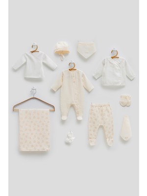 Caramell Only Flowers Müslin 10LU Set - Bej - 56-62 cm Bej