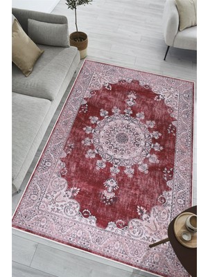Pelura Halı Kilim Desenli Baskılı Kaymaz Yıkanabilir Salon Oturma Odası Mutfak Antre Halısı Yolluk