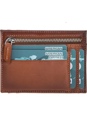 Gp Iguana Zip Deri Fermuarlı Kartlık Zpch RST2EF Taba