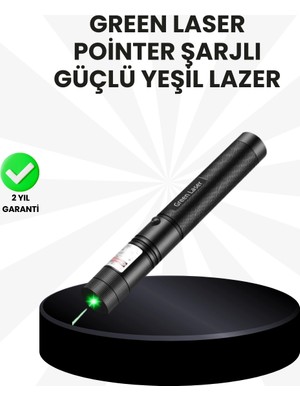 tp Buğz Yüksek Güçlü Yeşil Lazer Pointer 5000MW Şarjlı