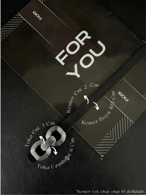 Fiori Çift Tokalı Kadın Pantolon Kemeri, Ceket Kemeri, Gömlek Kemeri, Elbise Kemeri