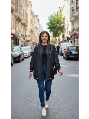 Nuss 6038 Ön Taş Işlemeli Kap Siyah