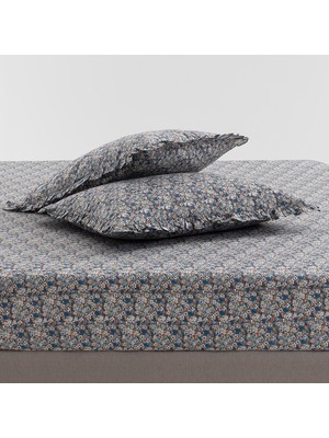 Yataş Siano Çift Kişilik %100 Pamuk Çarşaf Seti - Mavi