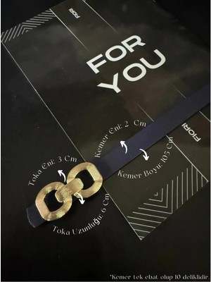 Fiori Çift Tokalı Kadın Pantolon Kemeri, Ceket Kemeri, Gömlek Kemeri, Elbise Kemeri