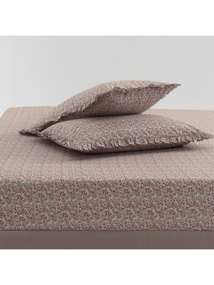 Yataş Lenka Çift Kişilik %100 Pamuk Çarşaf Seti - Kırmızı