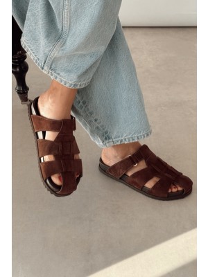 Nope21 Roma Kahverengi Hakiki Deri Terlik