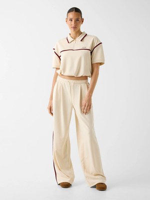 Guess Jasmine Geniş Paça Kadın Beyaz Eşofman Altı V6GB01K2914-G047