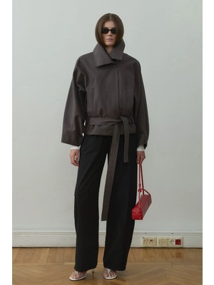 Suud Collection Füme Millie Yarasa Kol Trençkot
