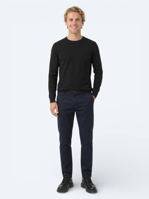 Kip Lacivert Düz Dokuma Jogging Fit Casual Pamuk Karışımlı Pantolon