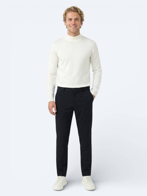 Kip Lacivert Dokuma Jogging Fit Casual Pantolon