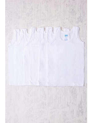 Berrak 6'lı Erkek Çocuk Atlet-Beyaz-7