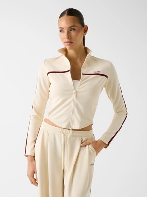 Guess Jasmine Tam Fermuarlı Kadın Beyaz Sweatshirt V6GQ04K2911-G047