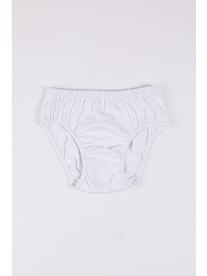 Berrak 1550 Erkek Çocuk Pamuklu Slip 6 Lı Paket-Beyaz-10-11 Yaş