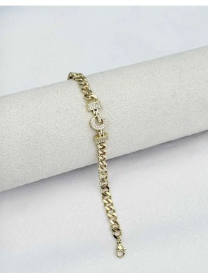 SY Aksesuar 14K Gold Kuyumcu Model Harf Bileklik