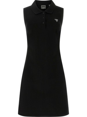 Guess Silvy Kısa Kollu Polo Yakalı Kadın Siyah Elbise V6GK09K3152-JBLK