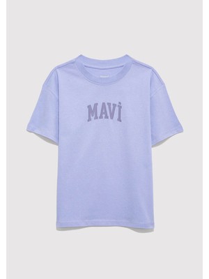 Mavi Mavi Logo Baskılı Mor Tişört 7610467-70545