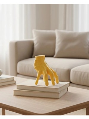 3D Sarı El Tasarım Dekor 17X16 cm Konsol ve Şömine Üstü Aksesuar