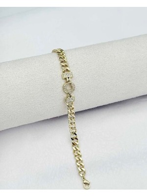 SY Aksesuar 14K Gold Kuyumcu Model Harf Bileklik